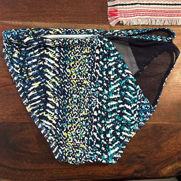 Vince Camuto Abstract Animal Print High-Leg Mesh Swim Bikini Bottoms NWT Size M - Picture 4 of 6